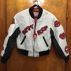 Genuine leather Betty Boop jacket